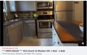 For Sale: House 2-storey 5-bedroom, 2-bath 1614 Church St Windsor ON N8X1V5